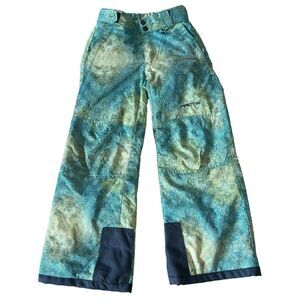 Arctix Snow Pants Youth Kids Sz. Small‎ Blue Green Yellow Snowboarding Skiing